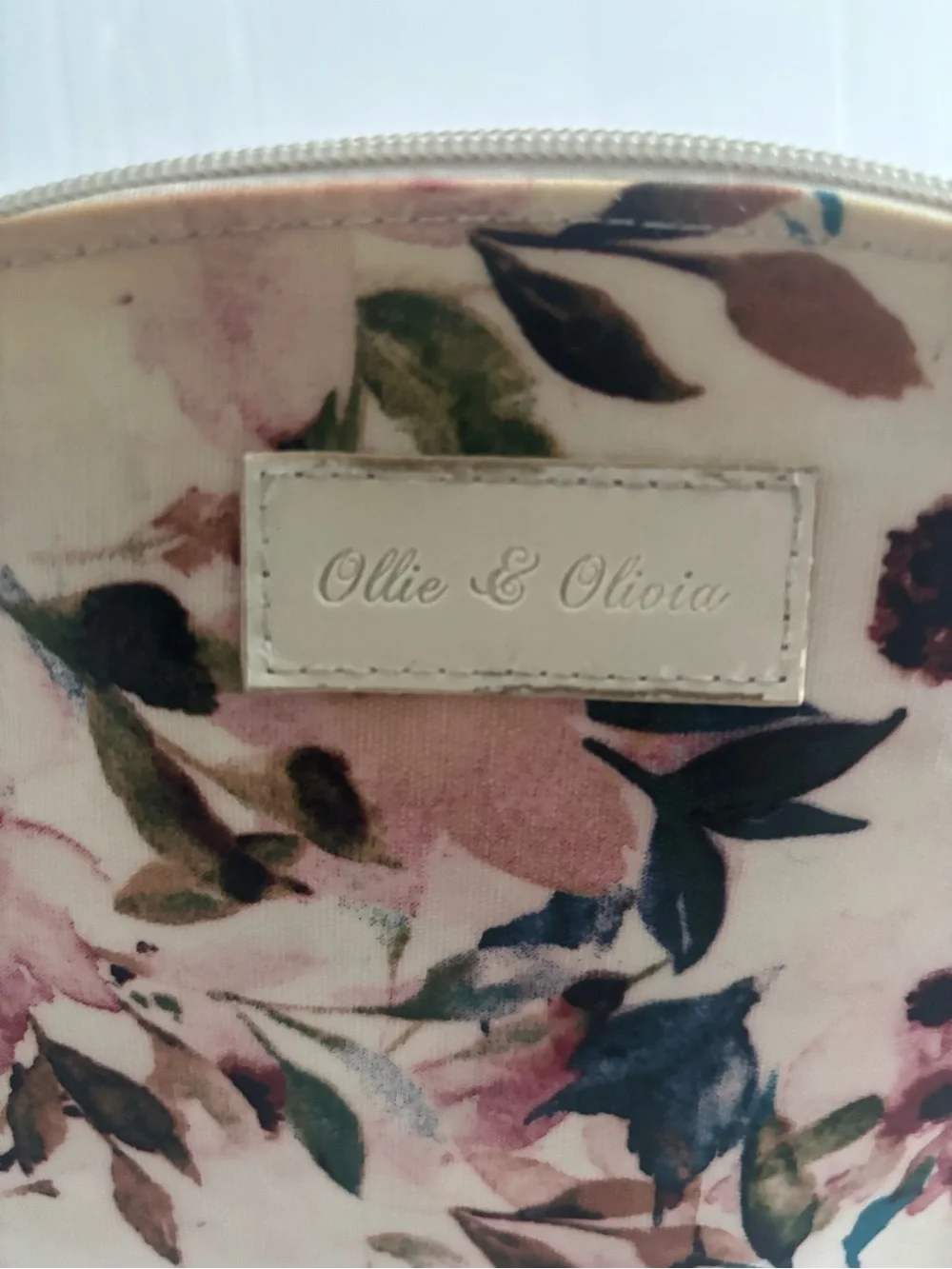 Ollie & Olivia Large Floral Cosmetic Pouch - (Empty)
